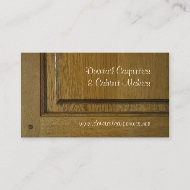 Pinned mortise and tenon joint business card (Front)