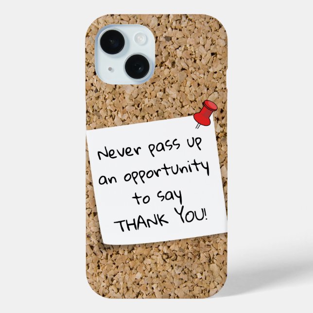 Pinned White Note Template Message Cork Board Case-Mate iPhone Case (Back)