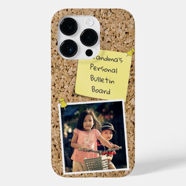 Pinned Yellow Note Template Custom Photo Case-Mate iPhone Case (Back)