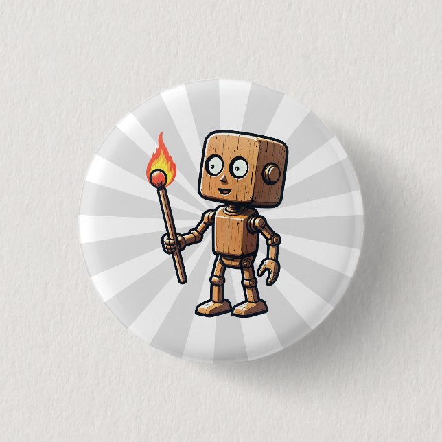 Pinocchio 1 Inch Round Button (Front)