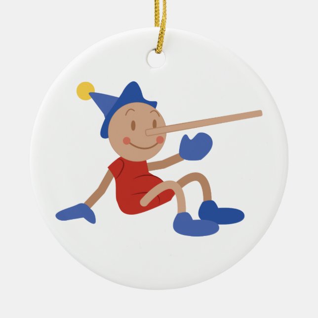 Pinocchio Ceramic Ornament (Front)