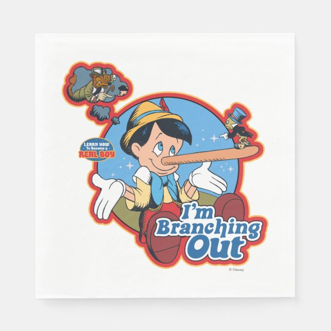 Pinocchio | I'm Branching Out Napkin (Front)