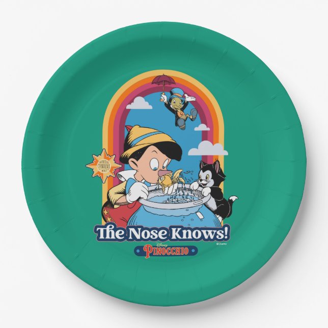 Pinocchio | The Nose Knows Paper Plate (Front)
