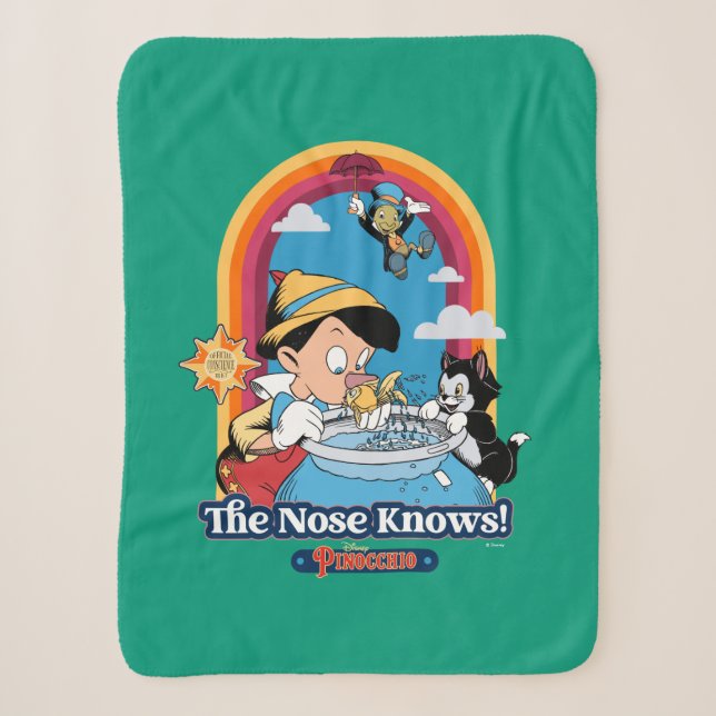 Pinocchio | The Nose Knows Sherpa Blanket (Front)