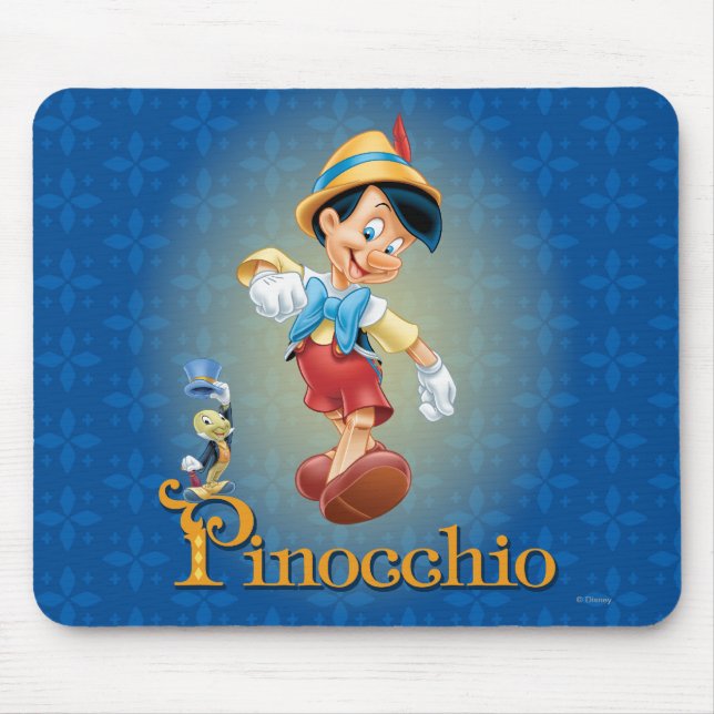 Pinocchio with Jiminy Cricket 2 Mouse Pad (Front)