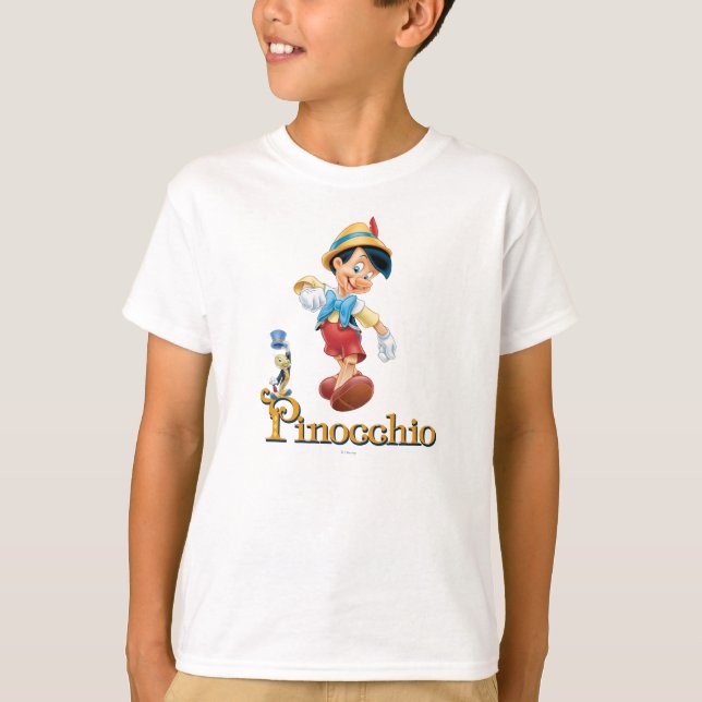 Pinocchio with Jiminy Cricket 2 T-Shirt (Front)