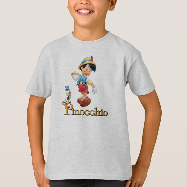 Pinocchio with Jiminy Cricket 2 T-Shirt (Front)