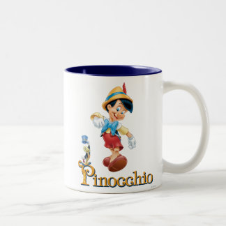 Pinocchio with Jiminy Cricket 2 Two-Tone Coffee Mug