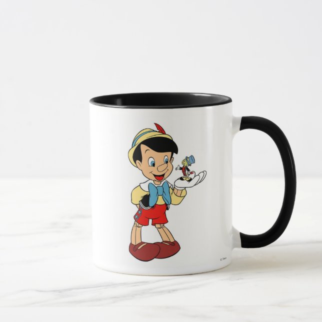 Pinocchio with Jiminy Cricket Disney Mug (Right)