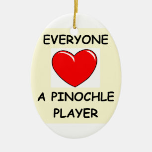 pinochle ceramic ornament