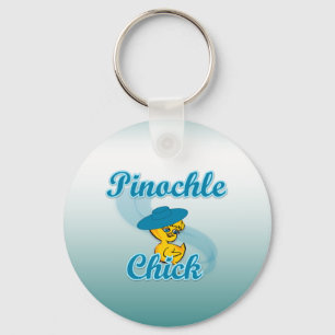 Pinochle Chick Keychain