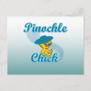 Pinochle Chick Postcard