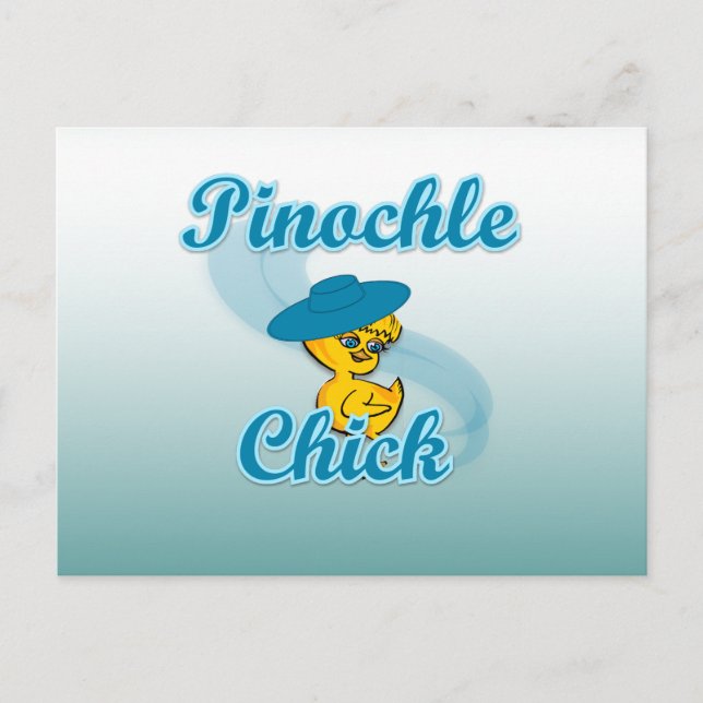 Pinochle Chick Postcard (Front)