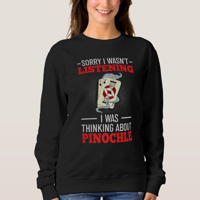 Pinochle Game Rules Cards Double Deck Points   1 Sweatshirt (Front)