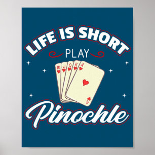 Pinochle Game Rules Cards Double Deck Points Poster