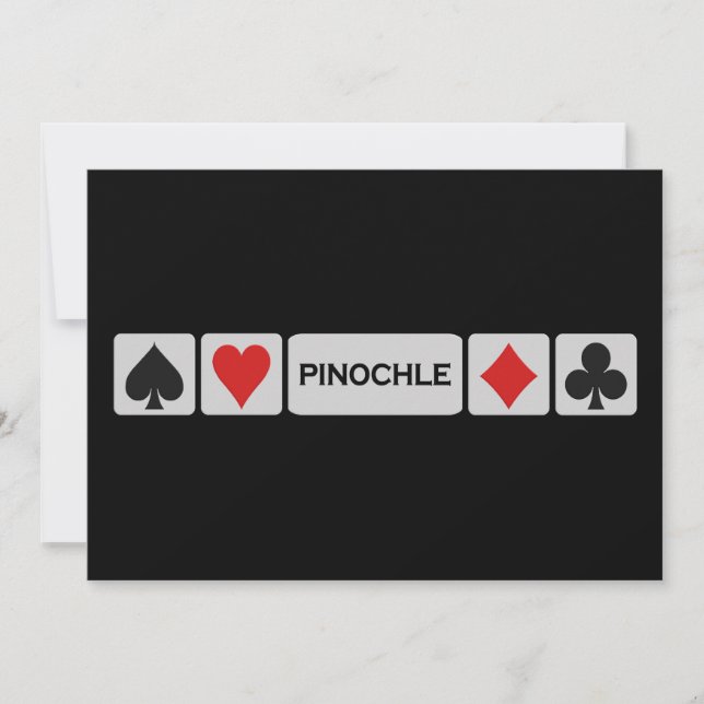 Pinochle invitation - customize (Front)