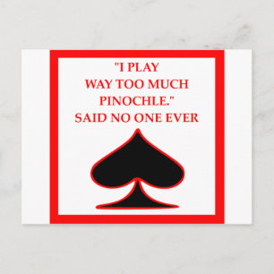 PINOCHLE POSTCARD
