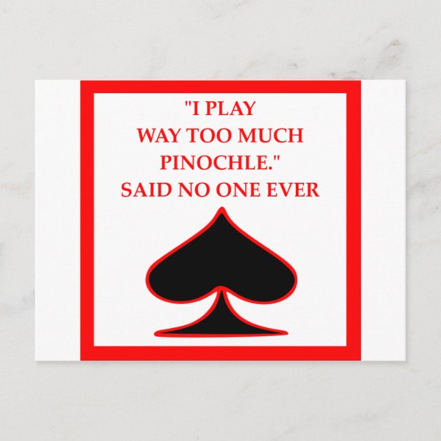 PINOCHLE POSTCARD (Front)