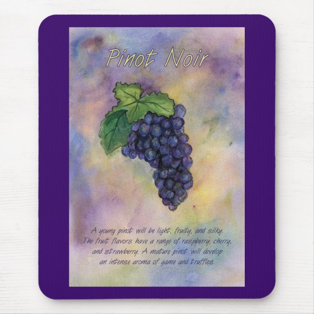 Pinot Noir Wine Grapes Mousepad (Front)