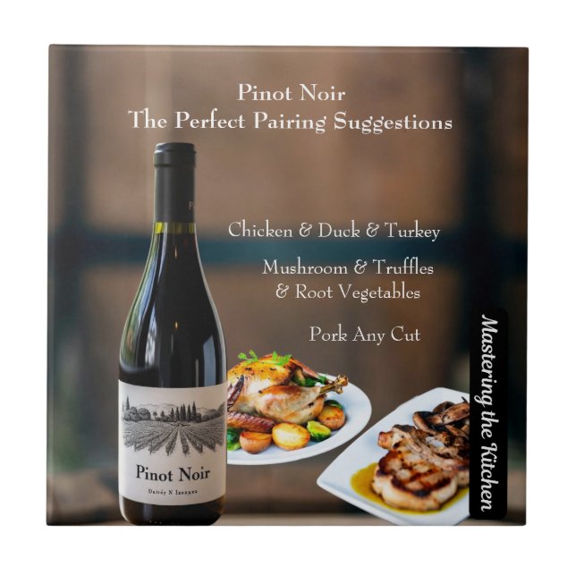 Pinot Noir Wine Pairing/Mastering the Kitchen Tile (Front)
