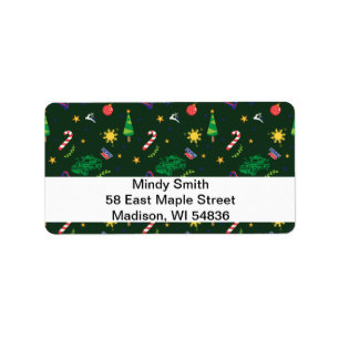 Pinoy Ako Filipino Christmas Pattern Label
