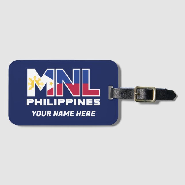 Pinoy Designs "MNL PHI" Customized Luggage Tag (Front Horizontal)