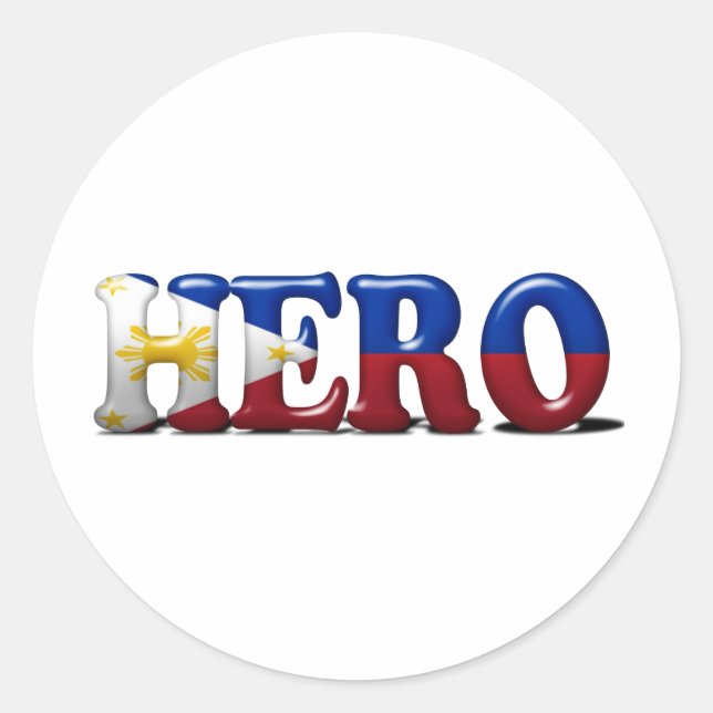 Pinoy Hero Classic Round Sticker (Front)