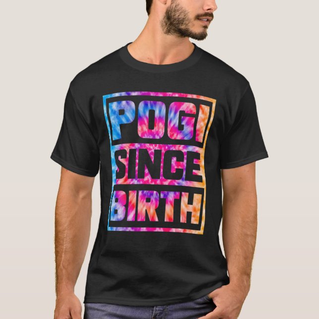 Pinoy Pogi Since Birth Funny Filipino Tie Dye Boys T-Shirt (Front)