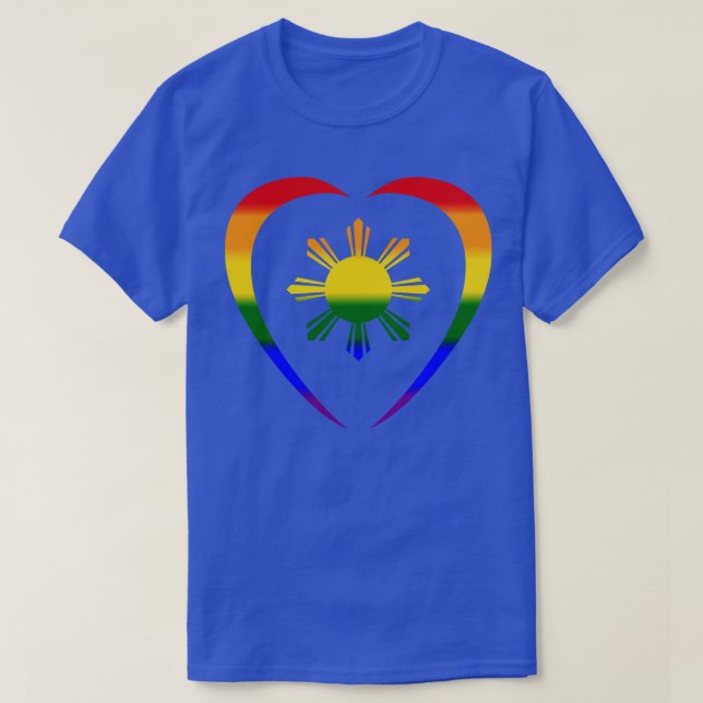 Pinoy Sun Third Culture Heart Rainbow T-Shirt (Design Front)