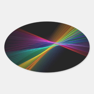 Pinpoint Rainbow Gay Pride LGBT Oval Sticker