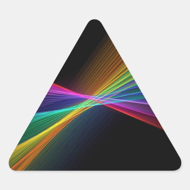 Pinpoint Rainbow Gay Pride LGBT Triangle Sticker (Front)