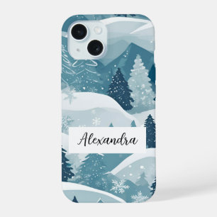 Pins avec couche de neige Design Forêt d'hiver