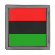 Rouge, noir, vert drapeau panafricain Gunmetal
