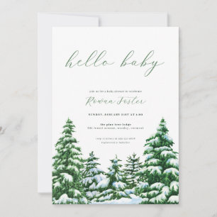 Pins de neige Baby shower d'hiver Invitation