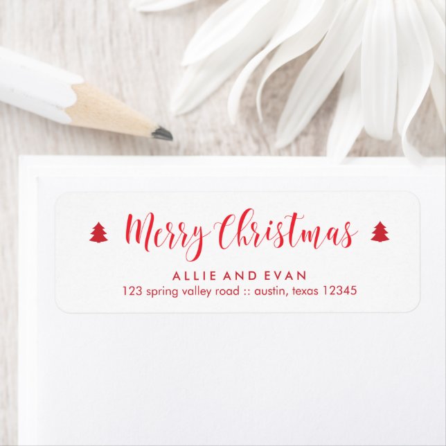 Pins de Noël rouges et blancs (En situation)