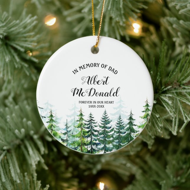 Pins en mémoire de papa ornement de Noël (Arbre)