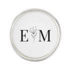 Mariage Élégant Chic Moderne Monogramme Foliage