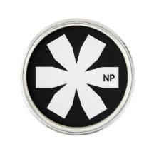 Pin argenté rond de revers de presse de Nosetouch,