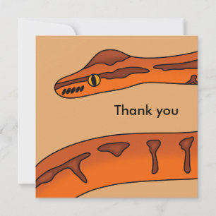 Pinstripe Ball Python Thank You Card
