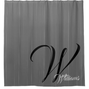 Pinstripe Grey Monogram
