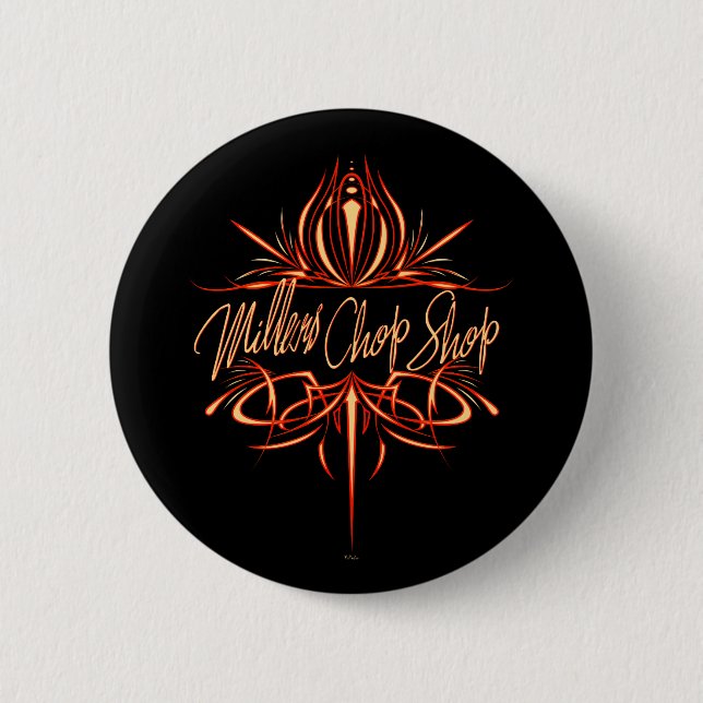 Pinstripe Logo I 2 Inch Round Button (Front)