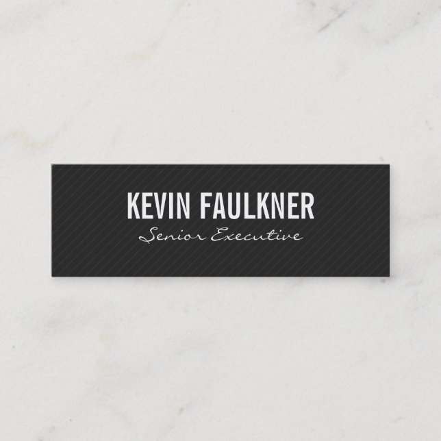 Pinstripe Mini Business Card (Front)