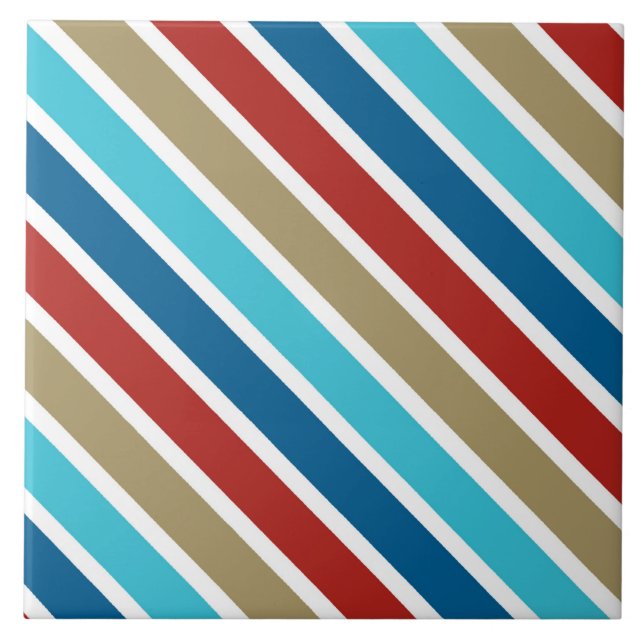 Pinstripe Nautical 1 Design Tile (Front)