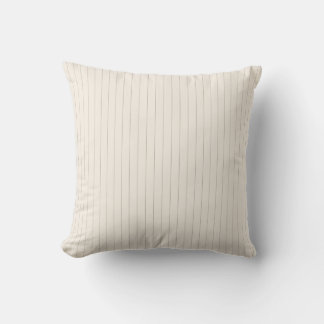 Pinstripe Pillow - Muted Olive Green on Beige