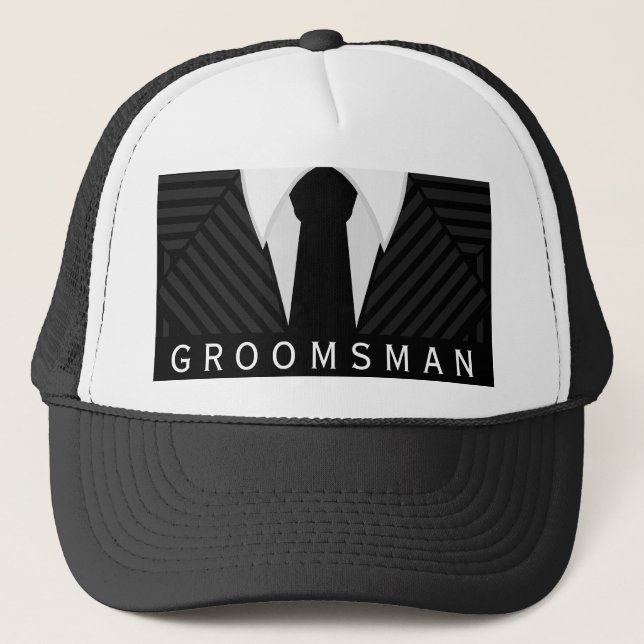 Pinstripe Suit Bachelor Party Groomsman Casquette  (Devant)
