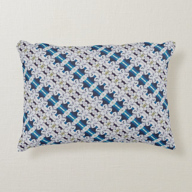 Pinstripes Orchid Pattern Pillow (Front)