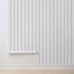 Pinstripes Simple Minimalist Modern Light Grey Wallpaper