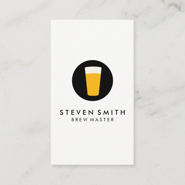 Pint of Beer Logo Business Card (Front)