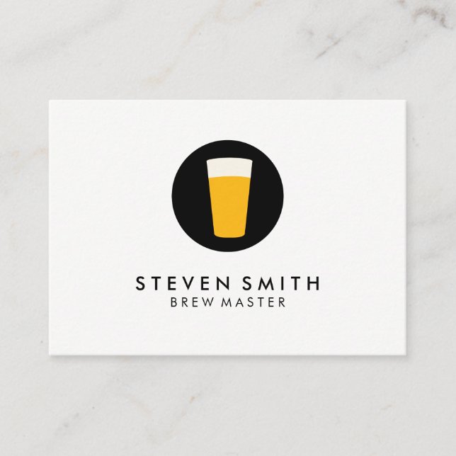 Pint of Beer Logo Business Card (Front)
