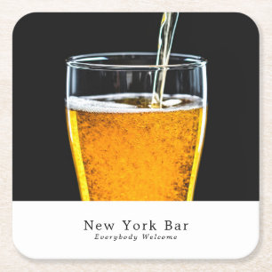 Pint of Beer, Pub/Brewery Square Paper Coaster